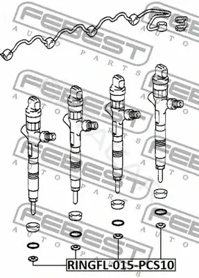 Сальник коленвала FEBEST RINGFL-015-PCS10