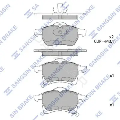 Тормозные колодки Hi-Q SP1805