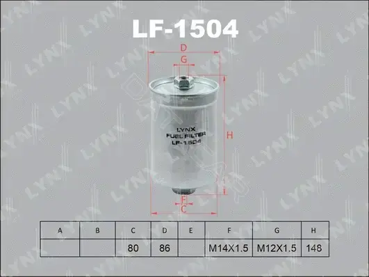 Топливный фильтр LYNXAUTO LF-1504