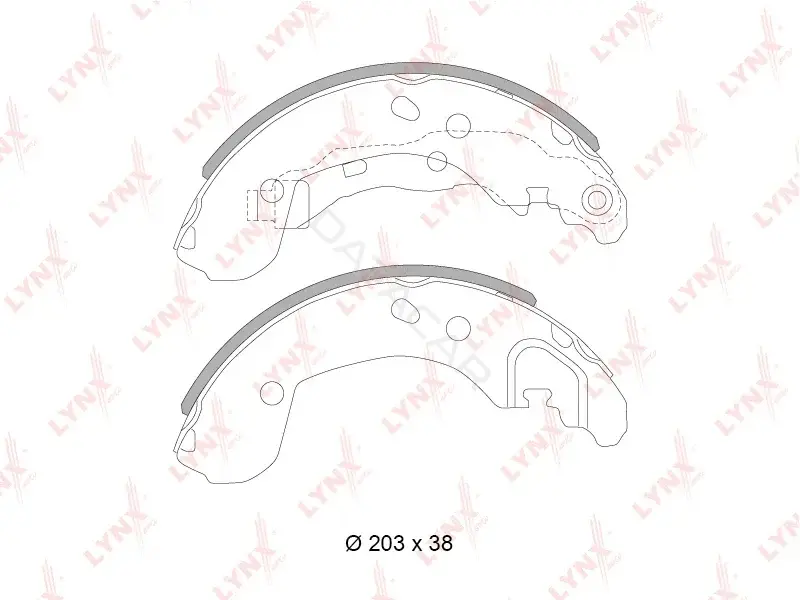 Барабанные колодки LYNXAUTO BS-5717