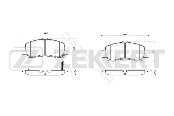 Тормозные колодки ZEKKERT BS-1077