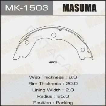 Барабанные колодки MASUMA MK-1503