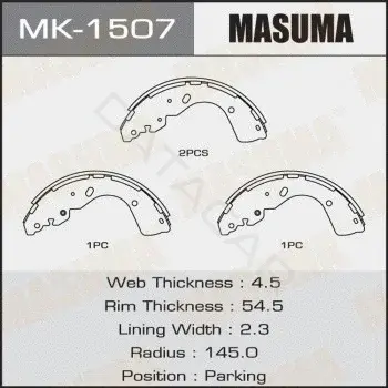 Барабанные колодки MASUMA MK-1507