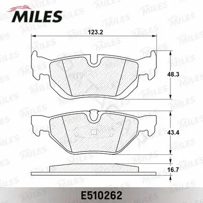 Тормозные колодки MILES E510262