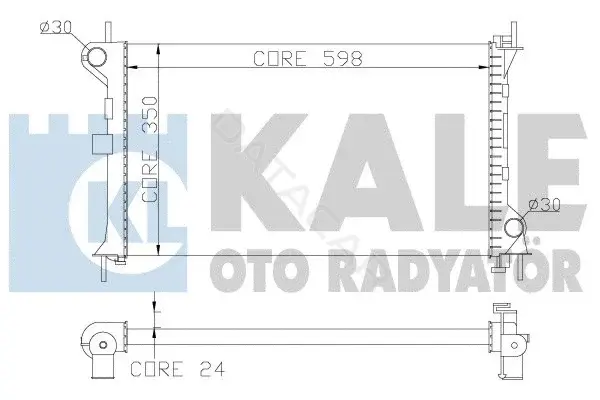 Радиатор охлаждения KALE OTO RADYATÖR 344165