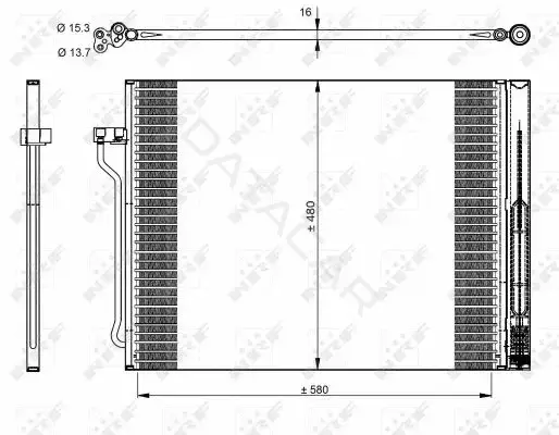 Радиатор кондиционера NRF 350325
