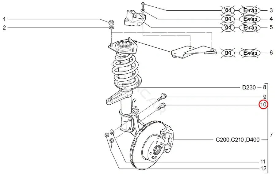 Болт подвески LADA 21080290105100