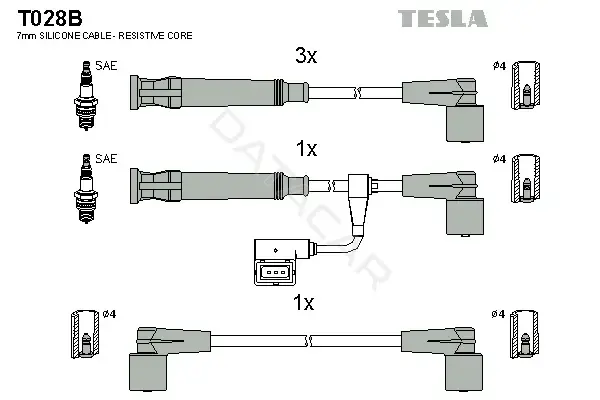 Высоковольтные провода TESLA T028B