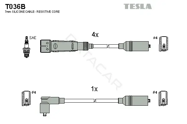 Высоковольтные провода TESLA T036B