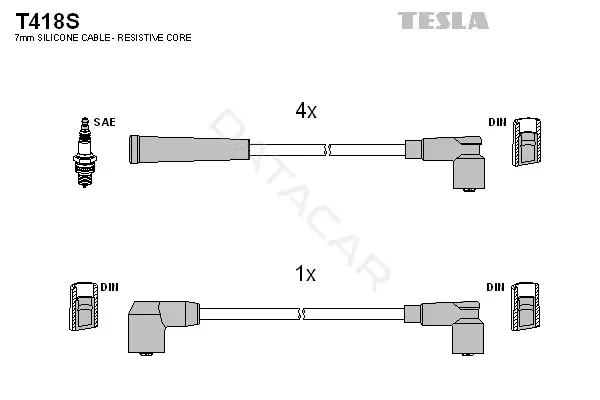 Высоковольтные провода TESLA T418S