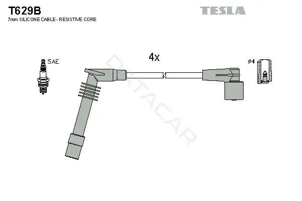 Высоковольтные провода TESLA T629B