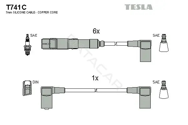 Высоковольтные провода TESLA T741C