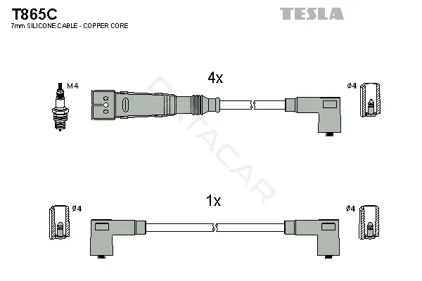 Высоковольтные провода TESLA T865C