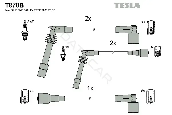 Высоковольтные провода TESLA T870B