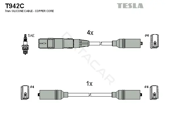 Высоковольтные провода TESLA T942C
