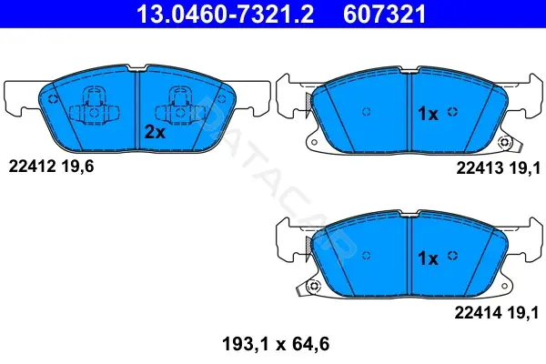 Тормозные колодки ATE 13.0460-7321.2