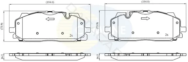Тормозные колодки COMLINE CBP02443
