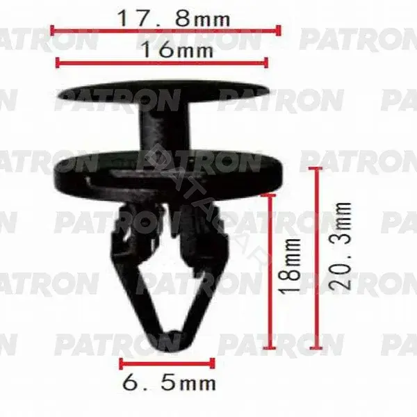 Клипсы, фиксаторы, зажимы PATRON P37-0498
