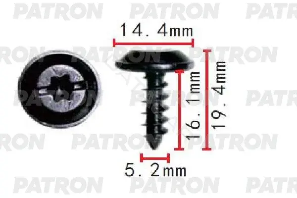 Клипсы, фиксаторы, зажимы PATRON P37-1615