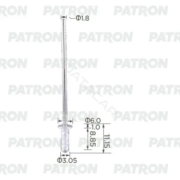 Клипсы, фиксаторы, зажимы PATRON P37-2458
