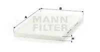 Фильтр салонный MANN CU3562
