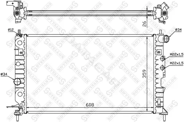 Радиатор охлаждения STELLOX 10-25124-SX