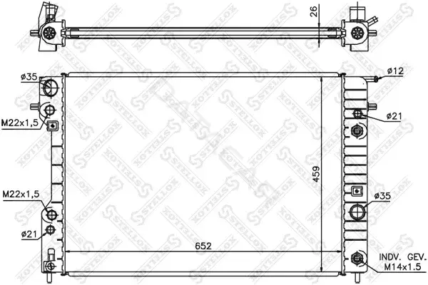Радиатор охлаждения STELLOX 10-25247-SX