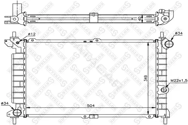 Радиатор охлаждения STELLOX 10-25259-SX