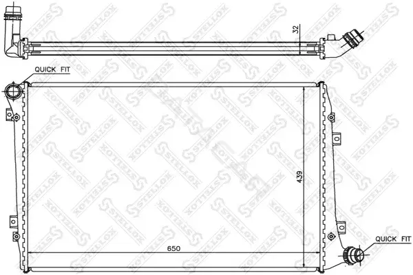 Радиатор охлаждения STELLOX 10-25286-SX