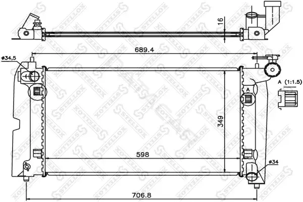 Радиатор охлаждения STELLOX 10-25362-SX