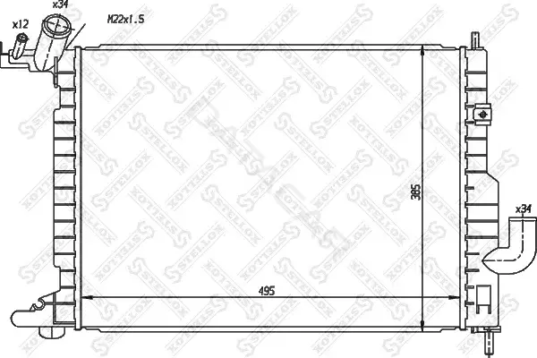 Радиатор охлаждения STELLOX 10-26048-SX
