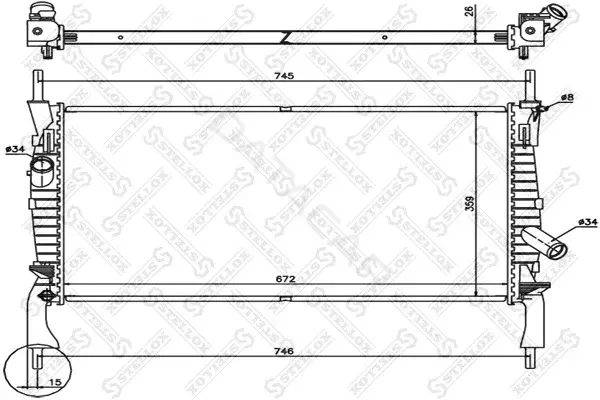 Радиатор охлаждения STELLOX 10-26751-SX