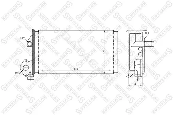Радиатор печки STELLOX 10-35063-SX