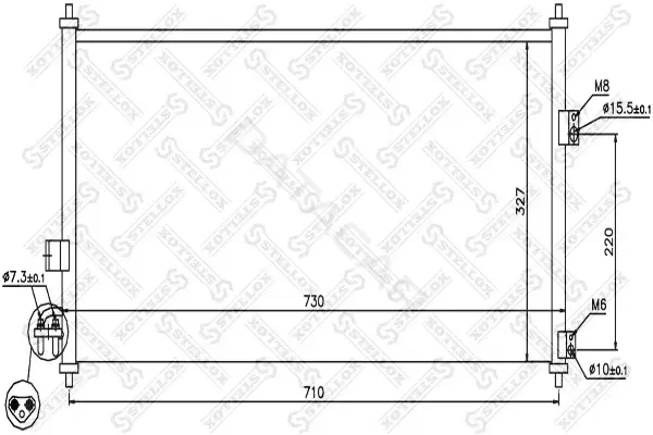 Радиатор кондиционера STELLOX 10-45330-SX