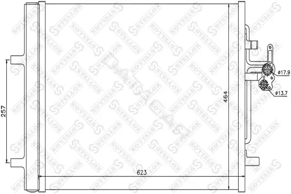 Радиатор кондиционера STELLOX 10-45692-SX