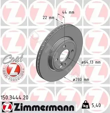 Тормозные диски ZIMMERMANN 150.3444.20