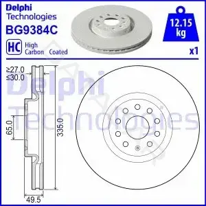 Тормозные диски DELPHI BG9384C