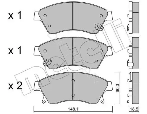 Тормозные колодки METELLI 22-0838-0