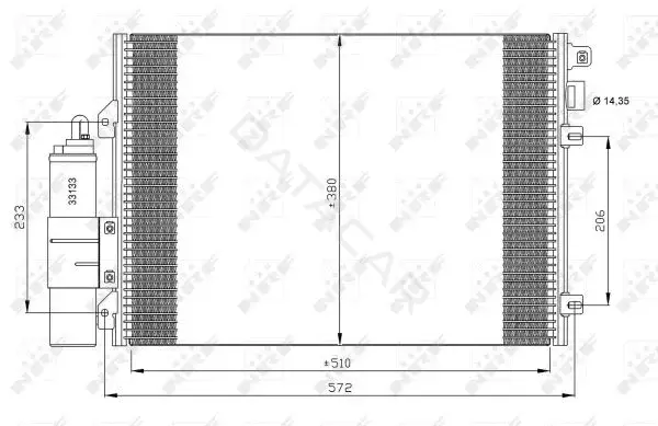 Радиатор кондиционера NRF 35771