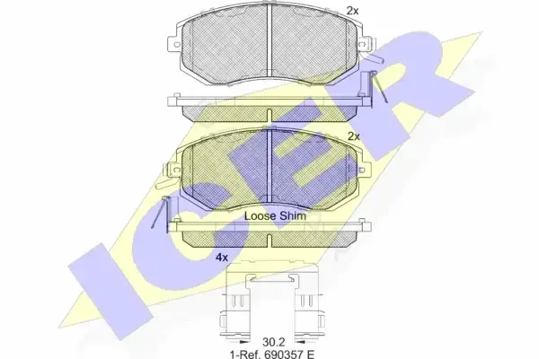 Тормозные колодки ICER 182199