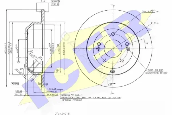 Тормозные диски ICER 78BD5185-2