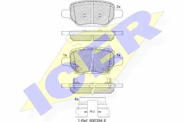 Тормозные колодки ICER 182370