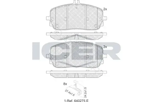 Тормозные колодки ICER 182425-208