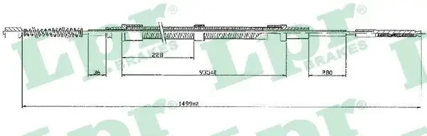 Трос ручника LPR/AP/RAL C0304B