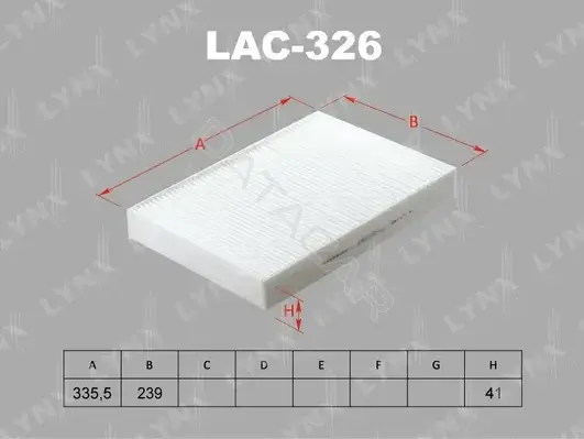 Фильтр салонный LYNXAUTO LAC-326