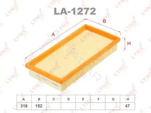 Воздушный фильтр LYNXAUTO LA-1272