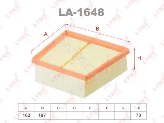 Воздушный фильтр LYNXAUTO LA-1648