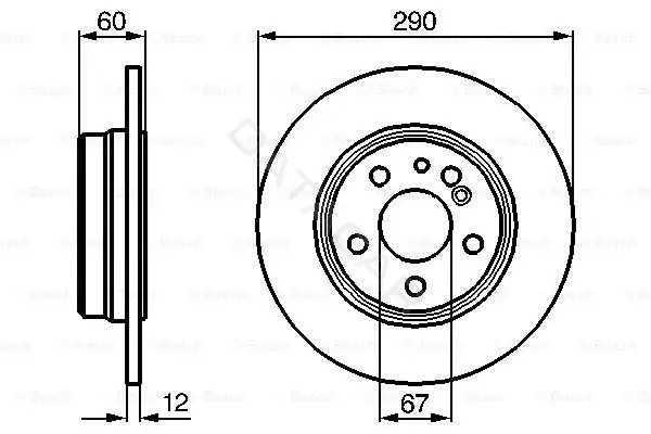 Тормозные диски BOSCH 0986478607