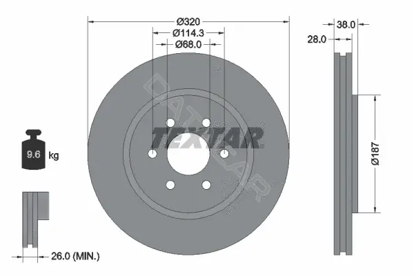 Тормозные диски TEXTAR 92164405