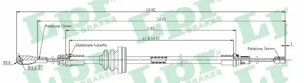 Трос ручника LPR/AP/RAL C0755B